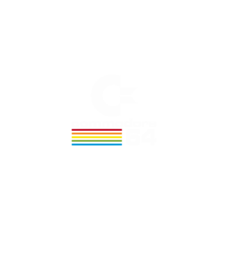 Commodore 64 logo on black model negru pe tricou
