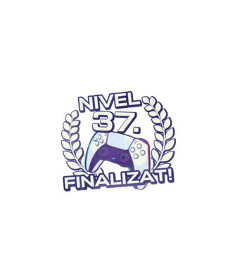Nivel 37 finalizat! model negru pe tricou