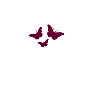 Butterflies model alb pe tricou