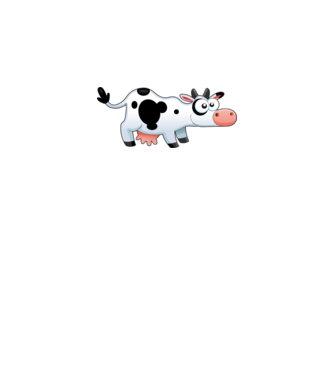 Cow model albastru regal pe tricou