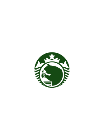 Bear Bucks model alb pe tricou