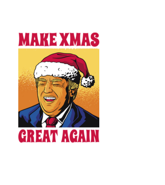 Make Xmas great again model negru pe tricou