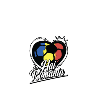 Hai romania heart model negru pe tricou