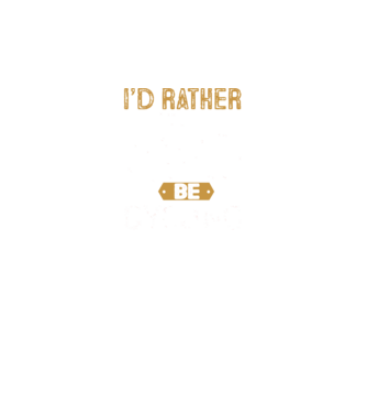 I'd rather be cycling model negru pe tricou