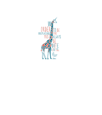 Giraffe model alb pe tricou