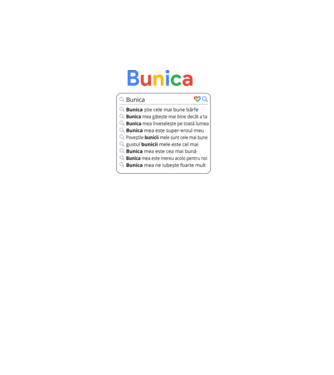 căutare Google Bunica model negru pe tricou