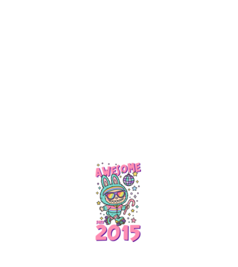 Awesome since 2015 - Labubu model negru pe tricou