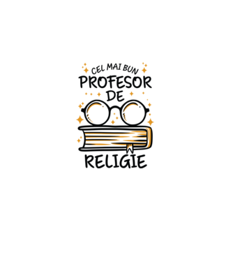 Cel mai profesor religie model alb pe tricou