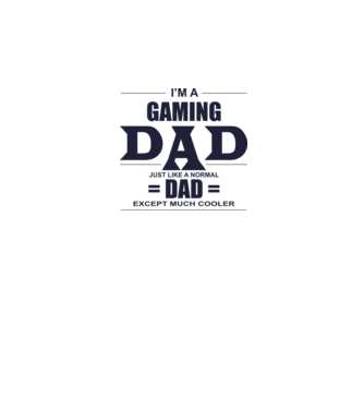 Gaming dad model alb pe tricou