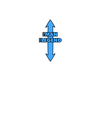 The Man The Legend model negru pe tricou