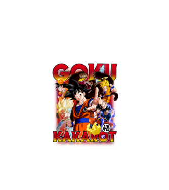 goku dragonball model roșu pe tricou