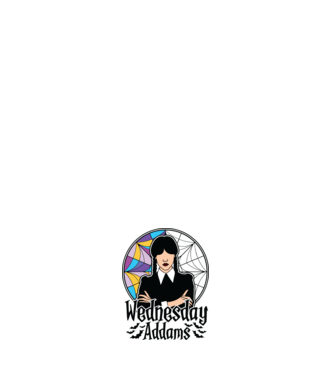  Wednesday Window colorful model negru pe tricou