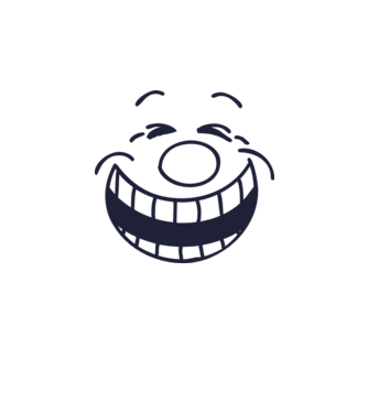 Funny Face Smiley model alb pe tricou