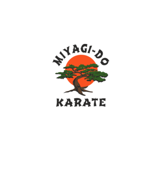 Miyagi-do karate cobra kai model alb pe tricou