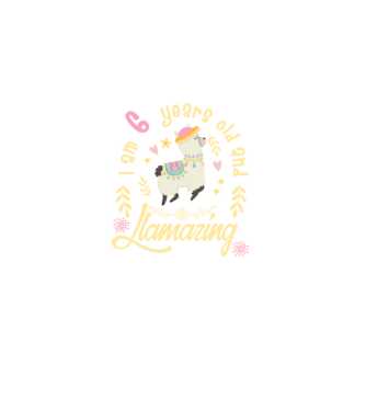 Birthday Llamazing 6 years old model negru pe tricou