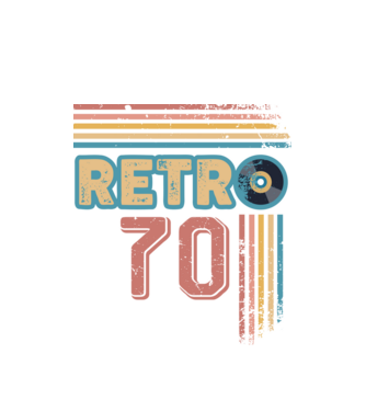 Retro 70 Birthday model alb pe tricou