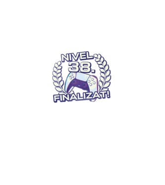 Nivel 38 finalizat! model negru pe tricou