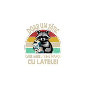 Retro Apa aki visszajött a tejjel RO model negru pe tricou