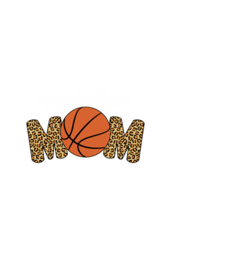Basketball Mom model negru pe tricou