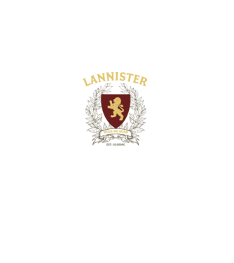 Lannister model alb pe tricou