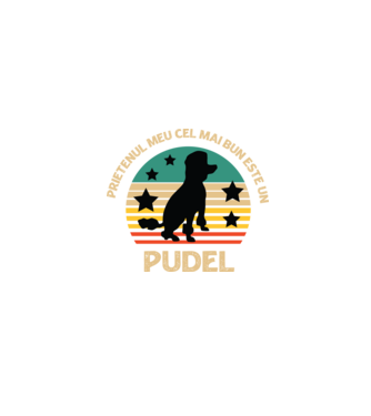 Prietenul meu cel mai bun este un pudel model negru pe tricou