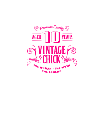 Vintage Chick - 10 model alb pe tricou