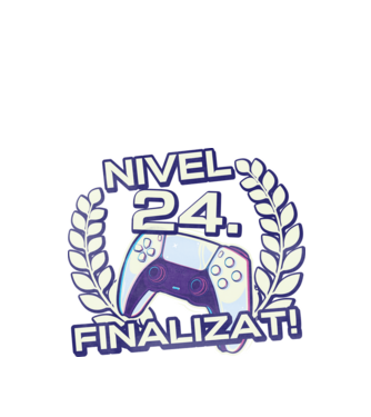 Nivel 24 finalizat! model negru pe tricou