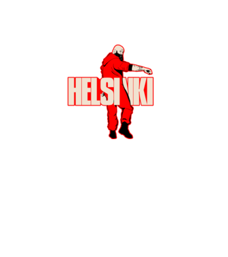 helsinki la casa de papel model negru pe tricou