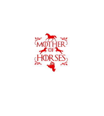 Mother of Horses model negru pe tricou