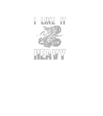 I like it heavy model negru pe tricou