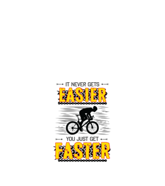 it never gets easier model alb pe tricou