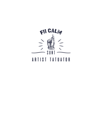 Fii calm, sunt artist tatuator model gri pe tricou