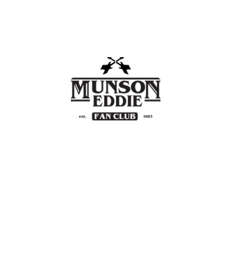 eddie munson fan club model alb pe tricou