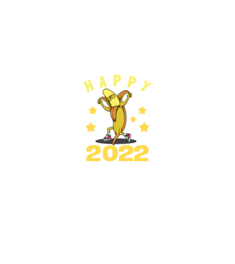 Happy new year Banana model negru pe tricou