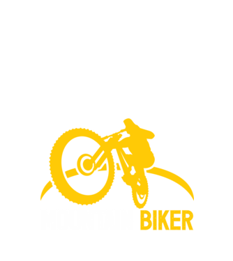 mountain biker model negru pe tricou
