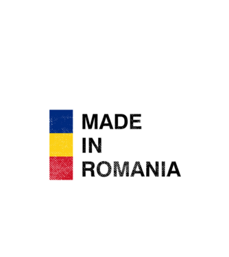 made in romania model negru pe tricou