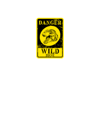 Danger wild zone model negru pe tricou