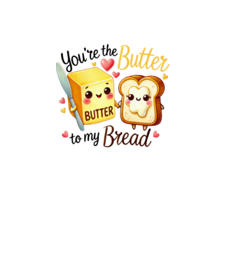 Butter to my Bread model alb pe tricou