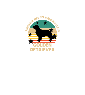 Prietenul meu cel mai bun este un golden retriever model negru pe tricou
