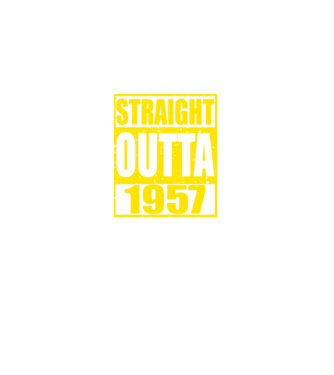 Straight Outta - 1957 model albastru închis pe tricou