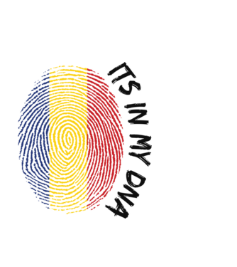 România fingerprint model alb pe tricou
