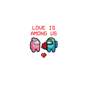 Among us love model gri pe tricou