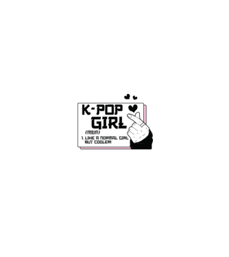 K-POP FANGIRL model alb/roșu pe tricou