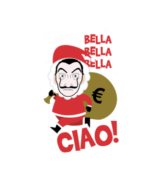 jingle bella christmas la casa de papel model alb pe tricou