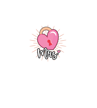 Mrs key to the heart model negru pe tricou