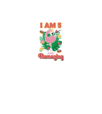 FLAMAZING Birthday 5 Years old model alb pe tricou