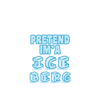 Iceberg carnaval model alb pe tricou