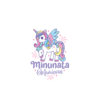 Minunata Mamicorn model alb pe tricou