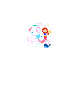 Mermazing Birthday 6 model negru pe tricou