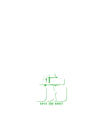 Walking dad green model alb pe tricou